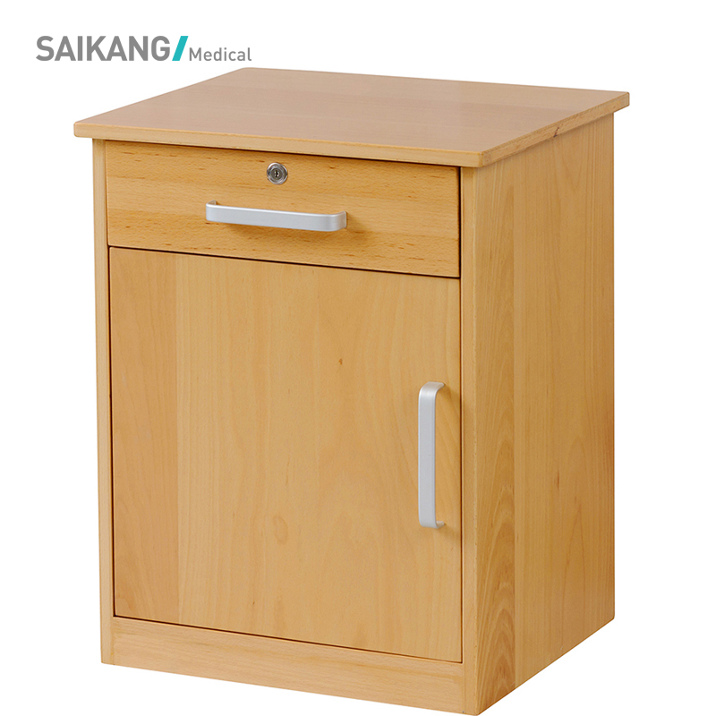 SKS020 фабрика мебель для медицинских комнат деревянный больничный шкаф прикроватный столик поставщик