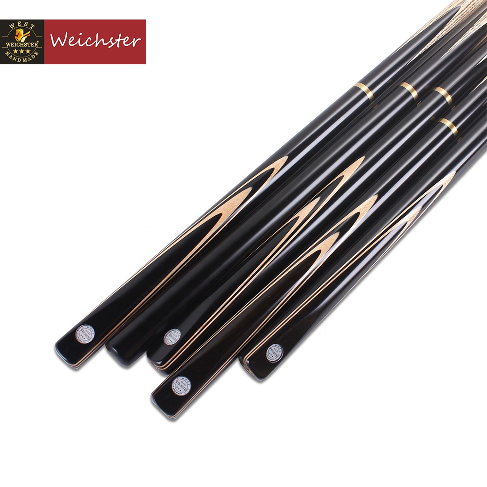 Weichster Снукер Cue 3/4 соединенный эбеновый Снукер Cue Stick передний сращенный Butt Cue