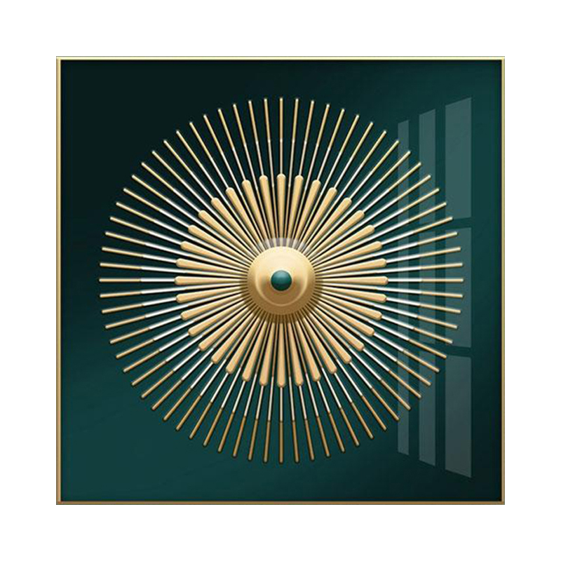 New Trend Home Decoration Hotel Interior Accessories Modern Luxury Aluminium Frame Art 3D Crystal Porcelain Painting