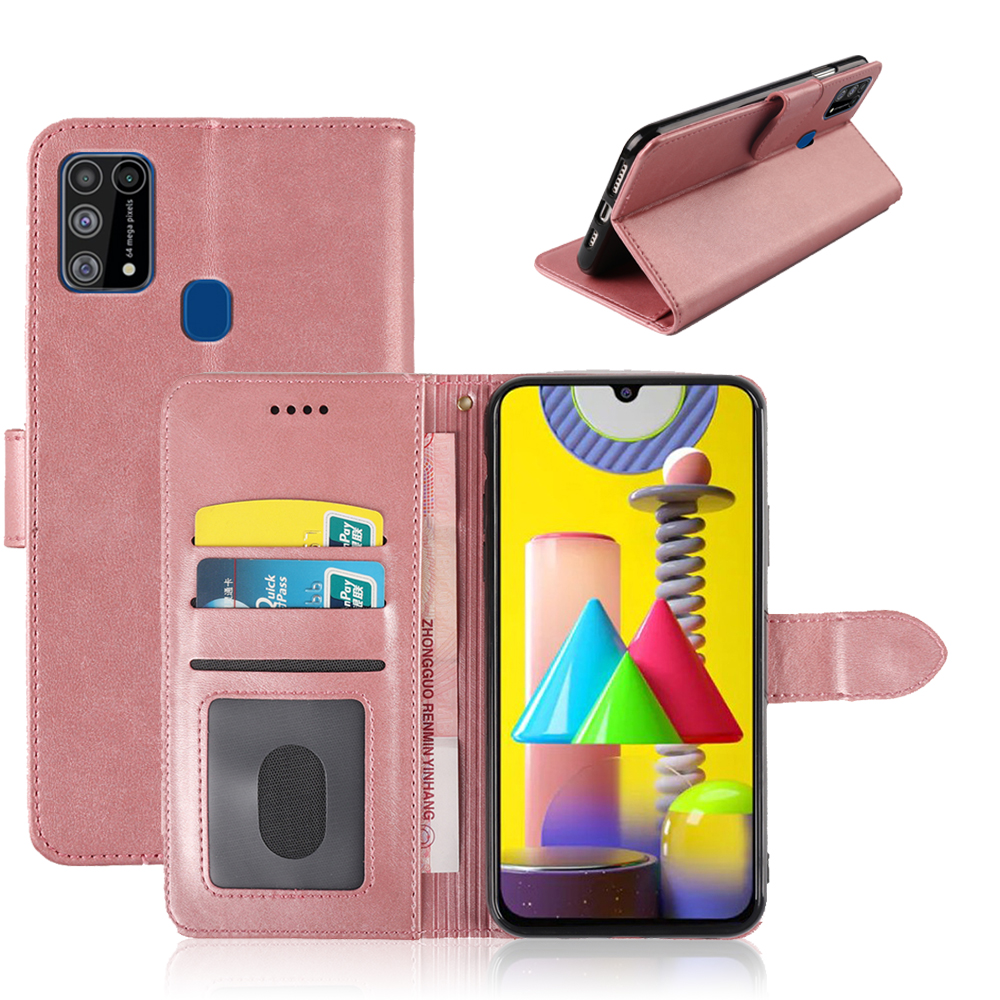 Кожаный чехол-бумажник MKS для Samsung Galaxy M31