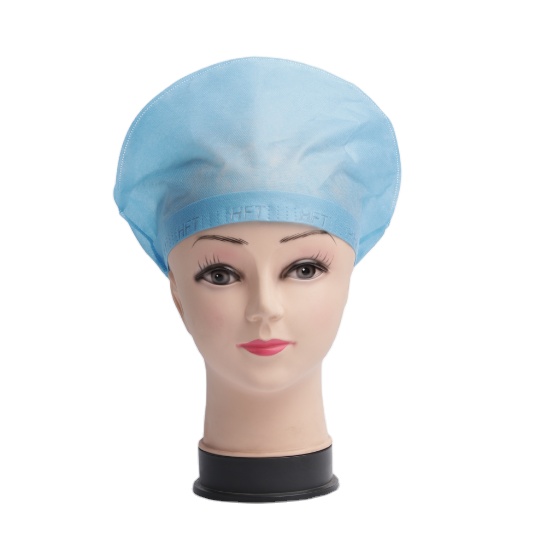Surgical Mob Cap Disposable Hair Nurse Caps Non-woven Medical Surgical Strip Clip Hair Net Bouffant Cap