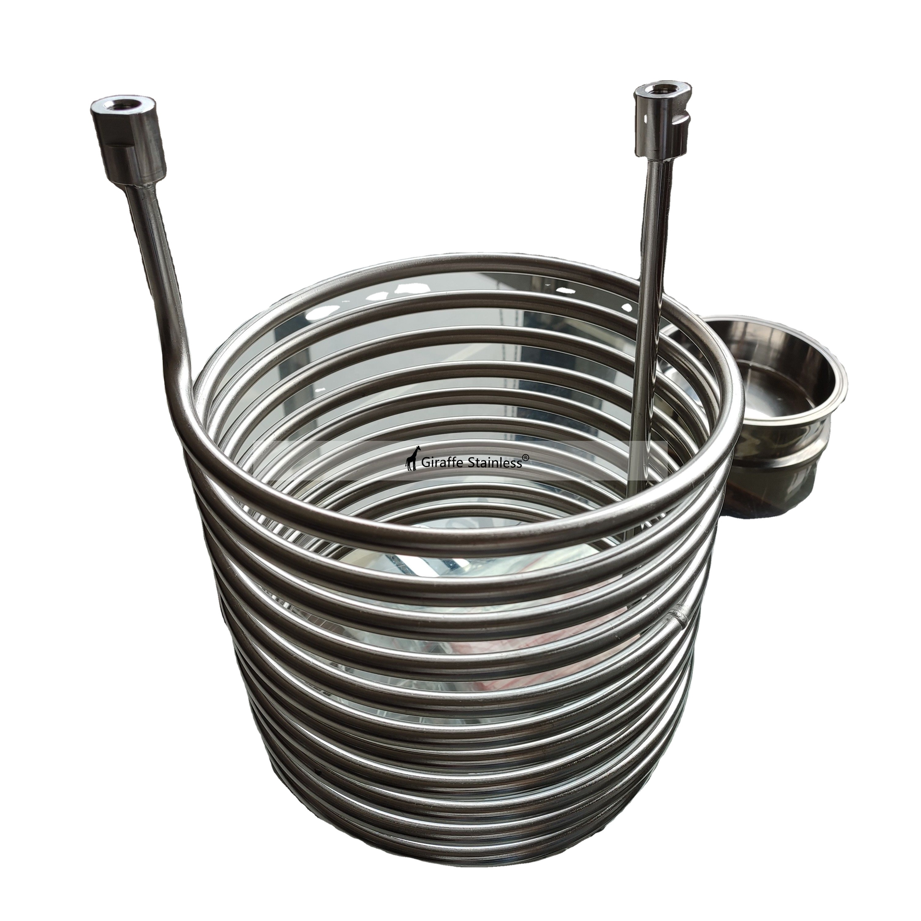Factory hot sale GS Stainless steel jacket coil condenser closed loop cooling coil chilling double coil bho