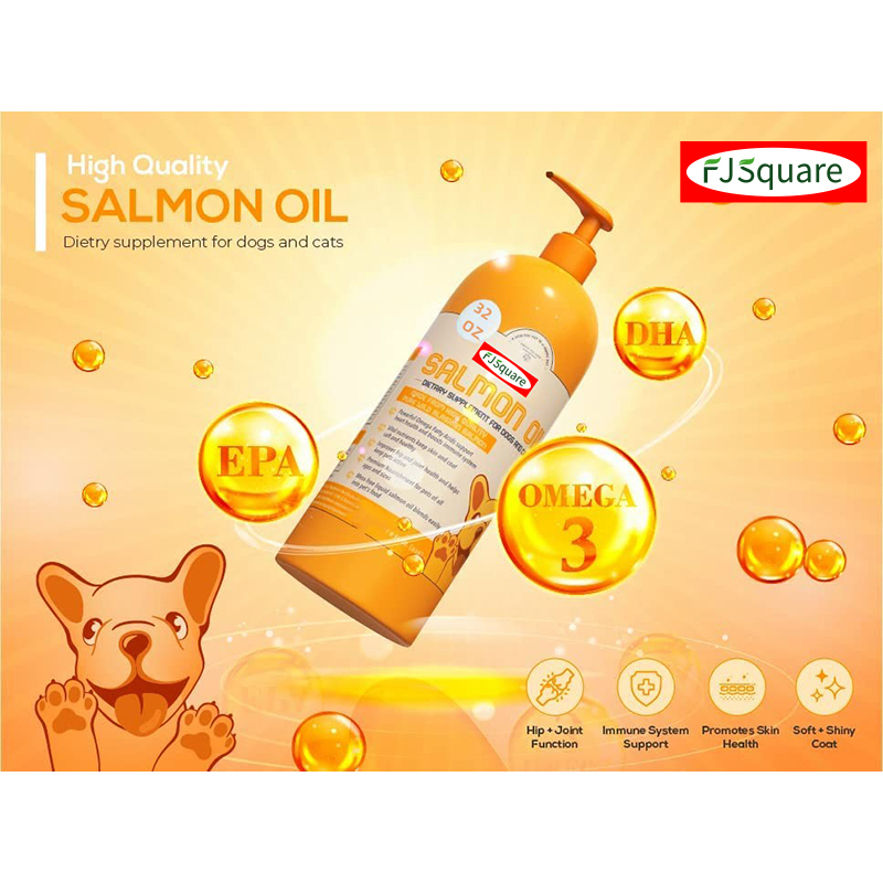100% Wild Caught Alaskan Salmon Fish Oil for Dogs & Cats | Support Joint Function - Immune & Heart Health