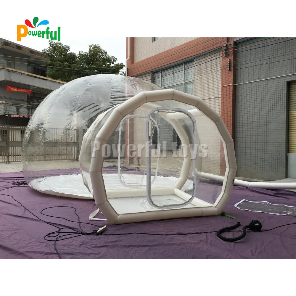 Hot selling camping tent house outdoor Igloo bubble tent Inflatable transparent Dome clear bubble tent house for camping