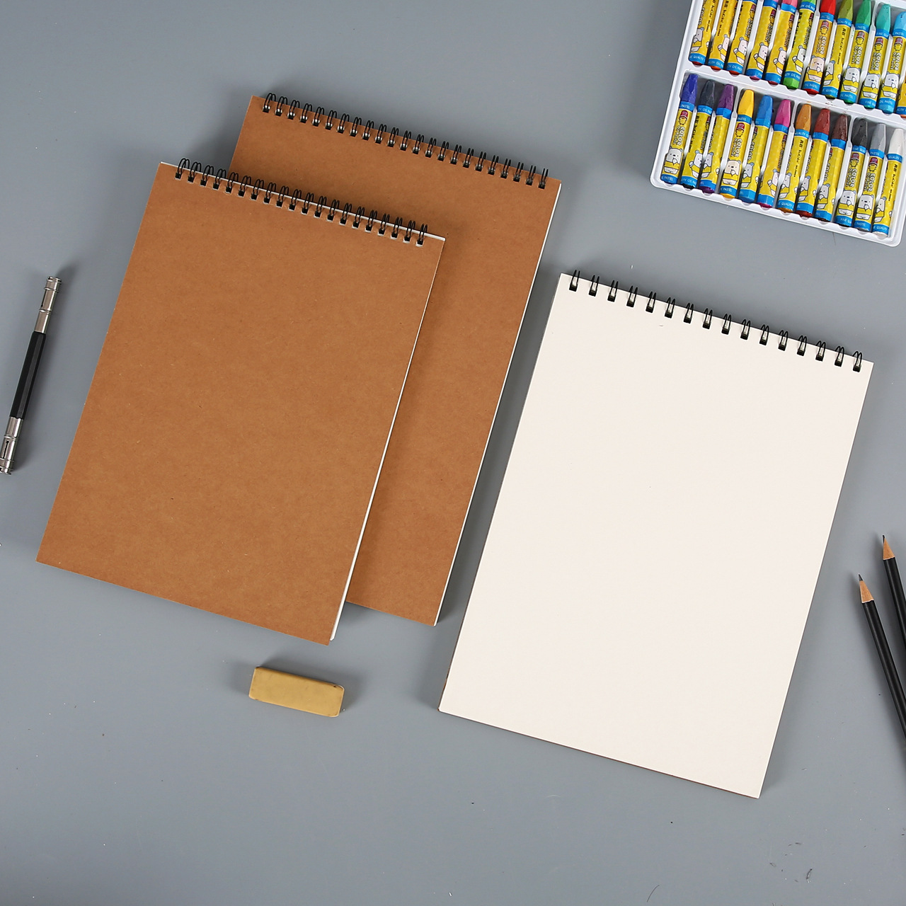 Craft Paper Brown Notebook Sketch Book Hardcover A3 8K A4 16K A5