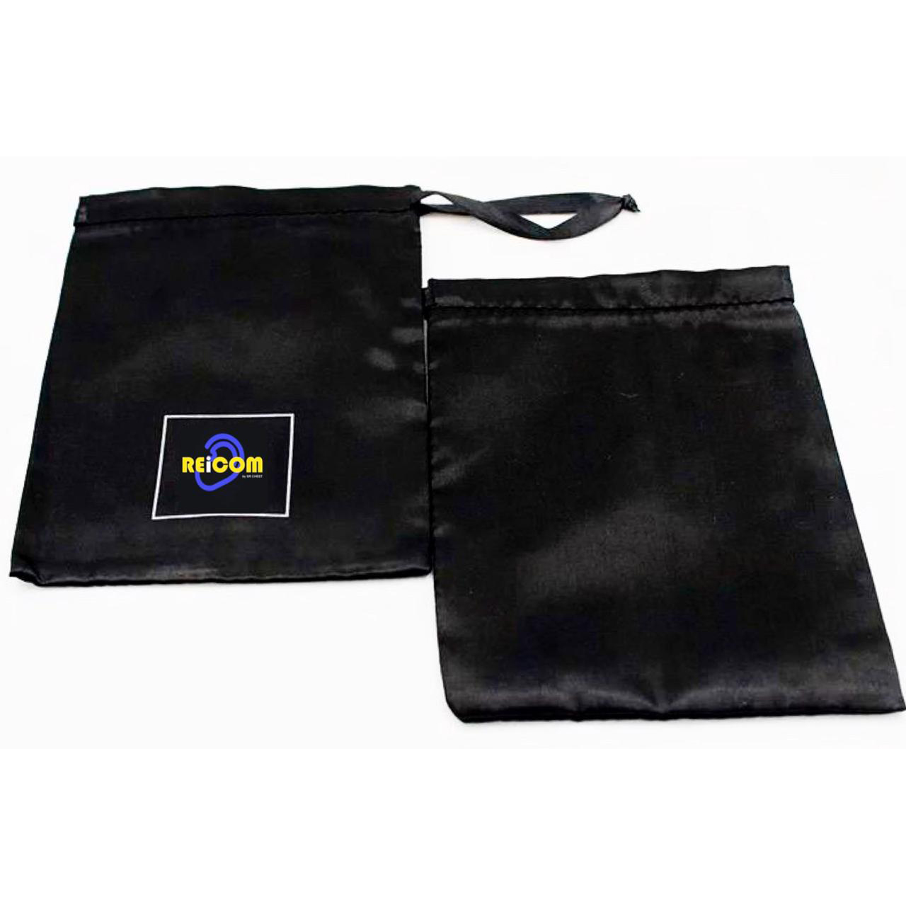Высокое качество обуви мини-Drawstring Сумка атласная шелковая Drawstring сумка черная ткань Пыль Сумка
