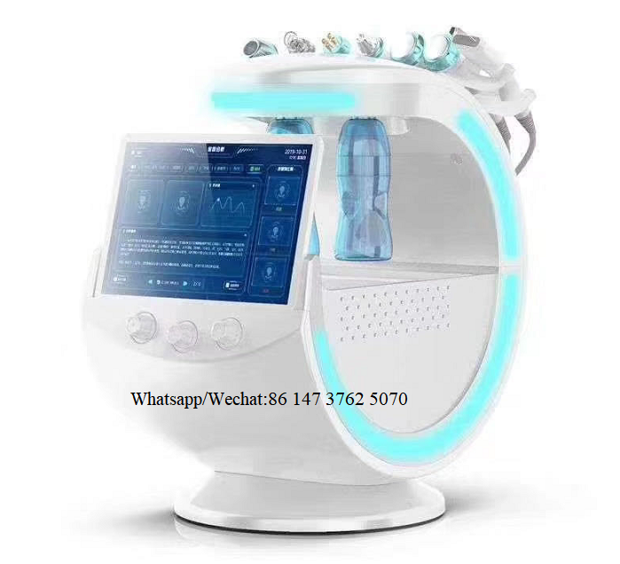Многофункциональный 7 в 1 портативный смарт-аппарат Ice Blue RF Jet для дермабразии кислородной воды для пилинга лица, косметологический прибор, анализатор кожи