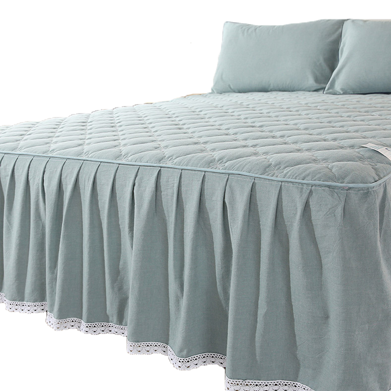 Factory Sale Cotton Fabric Bed Skirt Minimalist Style Bed Skirt OEM Bed Skirt for Hotel Home