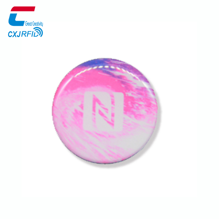 Custom 30Mm Round Square Personalisabke Social Media 215 Chip Epoxy Cheap Price Tags Nfc