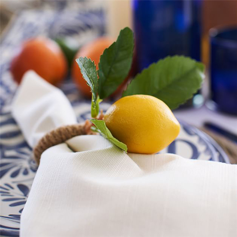 2022 new wedding table accessories natural material fruit lemon napkin rings