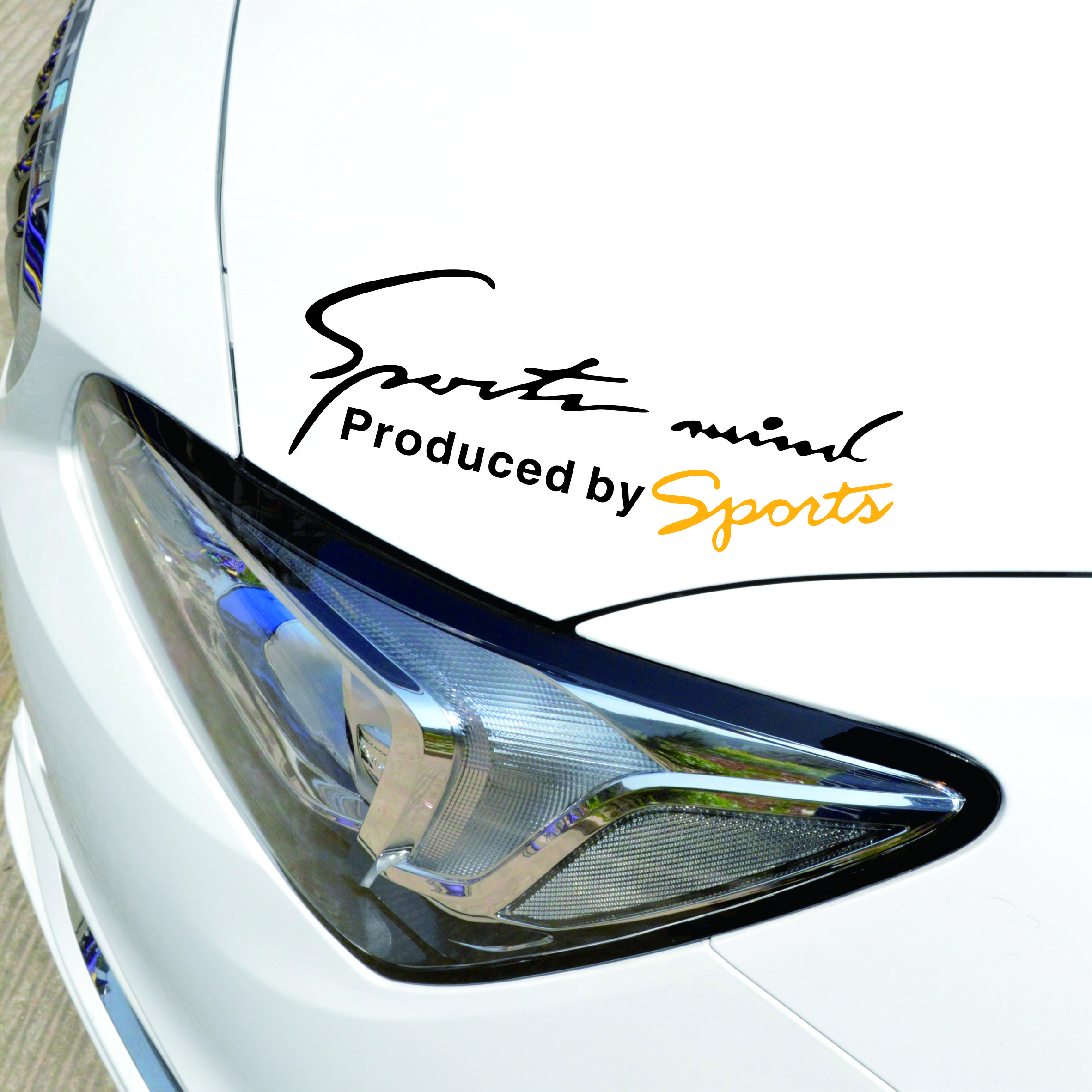 Outdoor Car body Door Bonnet Cut Out PVC/vinyl Transfer Decal Car Stickers Sports Letters