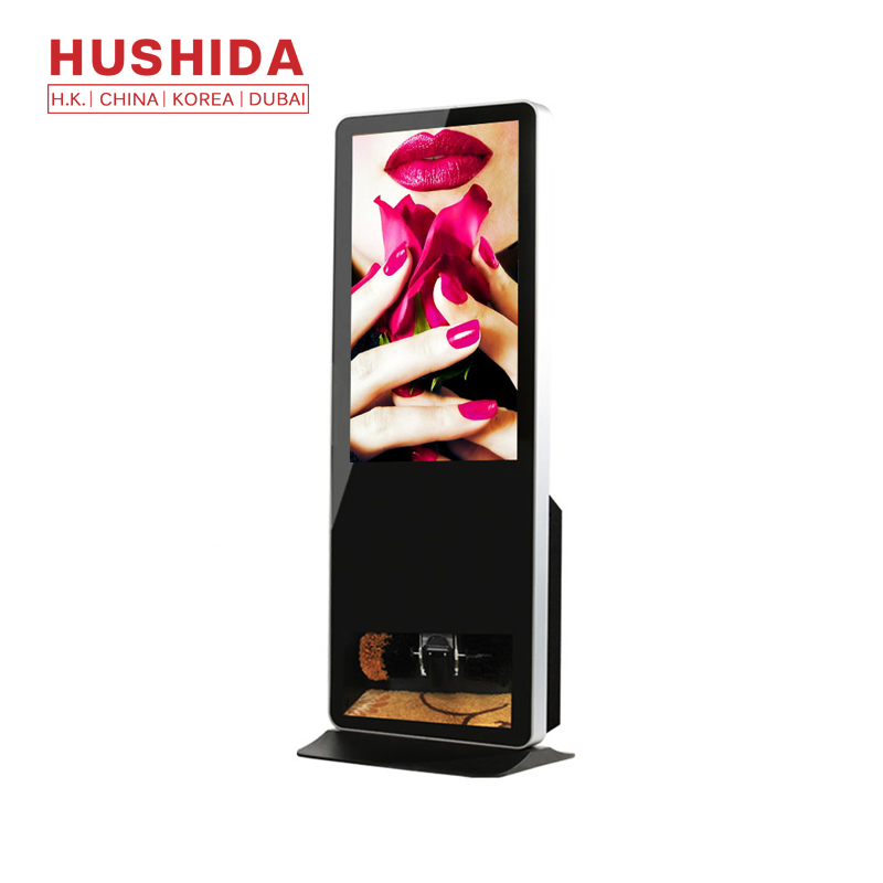 Full HD ЖК-дисплей 55 ''стоящие digital signage с машины для обуви