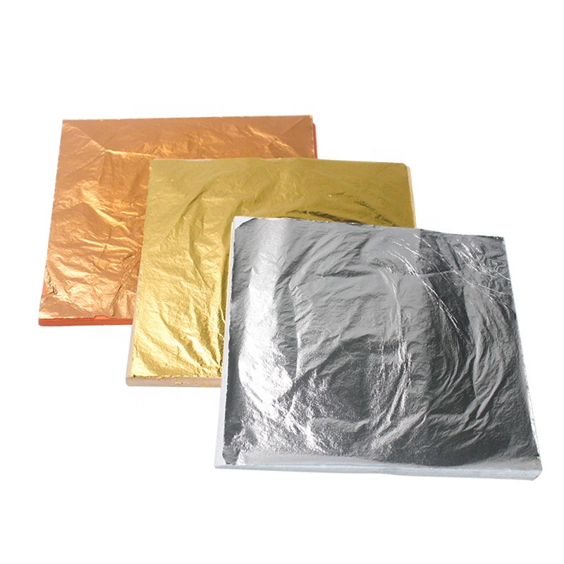 14x14cm metal leaf imitation Gold foil Leaf for craft deco