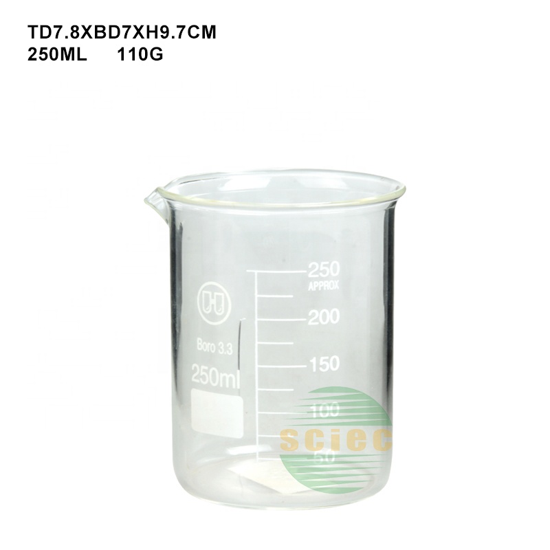 round laboratory glass beaker 250ml