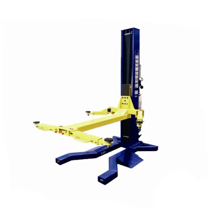 movable single post hydraulic car lift manual single side release system
