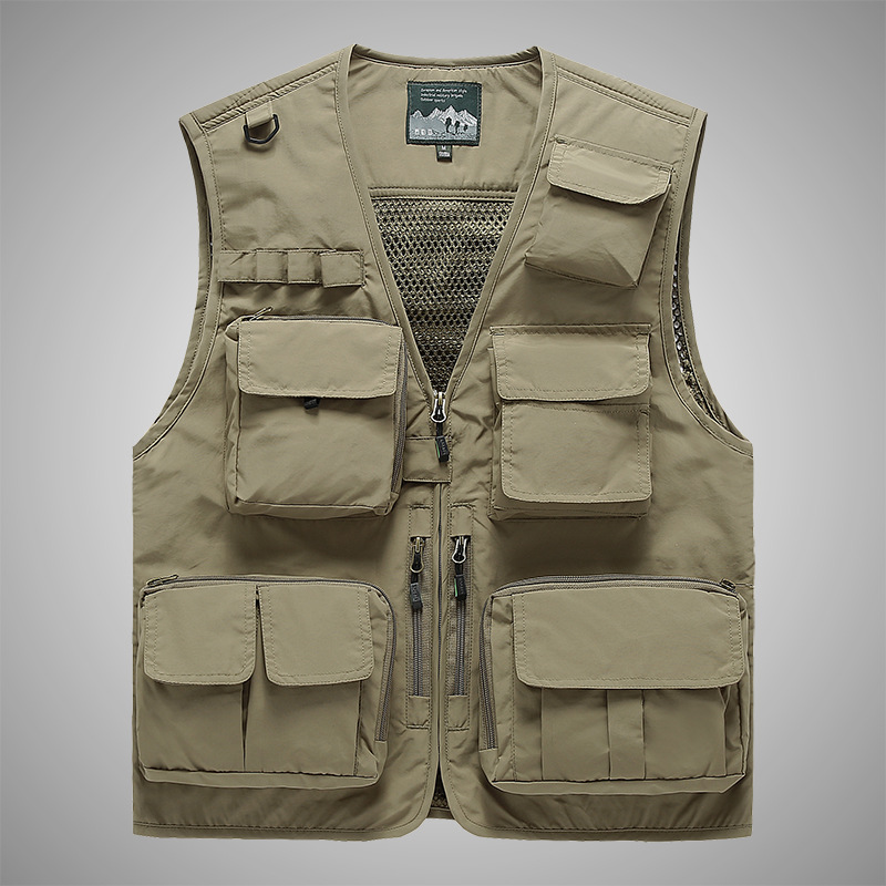 MX137 Detachable Customized logo Quick Drying Mesh waistcoats travel Photography Fishing Vest Jackets Men's Vests