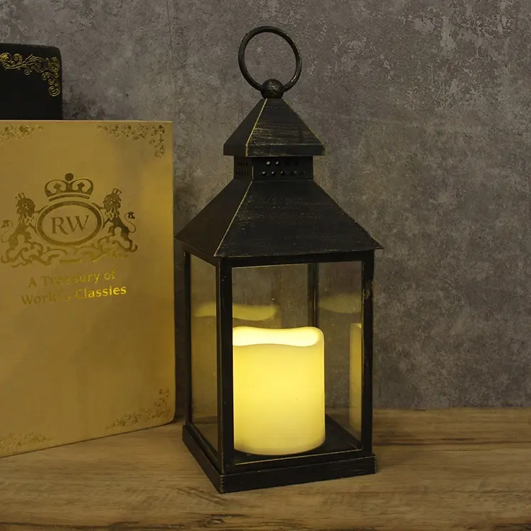 Home Decor Plastic High Quality Battery Operated Lamp Small candle Memorial Lantern