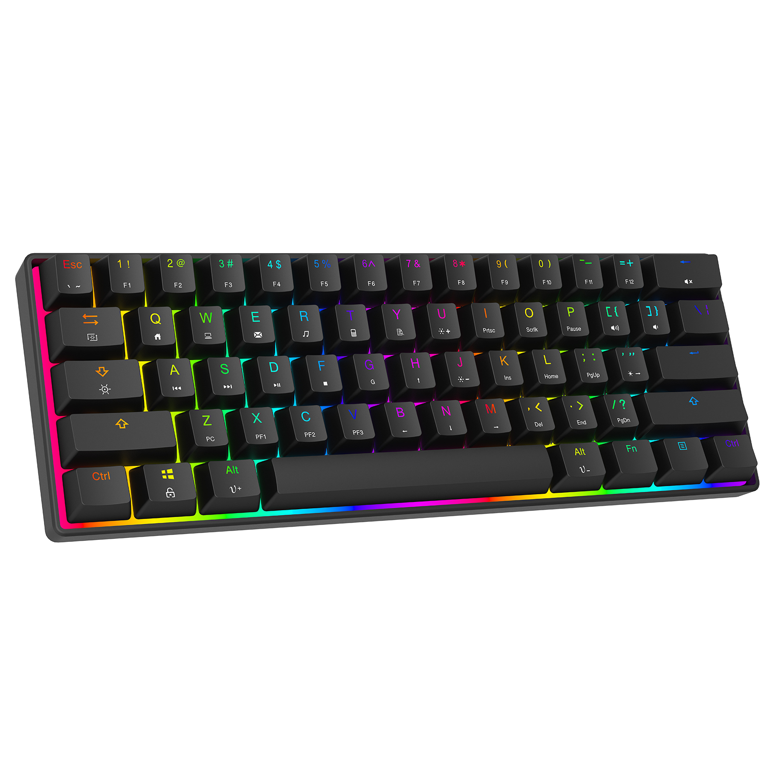 MK21 бесплатный образец Механическая игровая клавиатура 61 клавиша rgb Тип c Проводная Механическая клавиатура