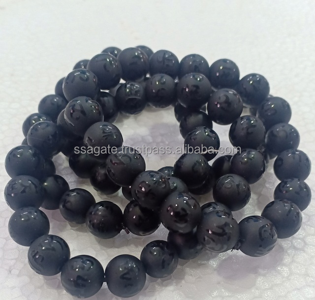Met Black Om Mani Bracelet : Wholesale Mani Bracelet : Buy Online From S S AGATE