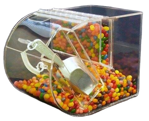ACC Acrylic Rotating Pick & Mix Dispenser Store Food Display Container Clear