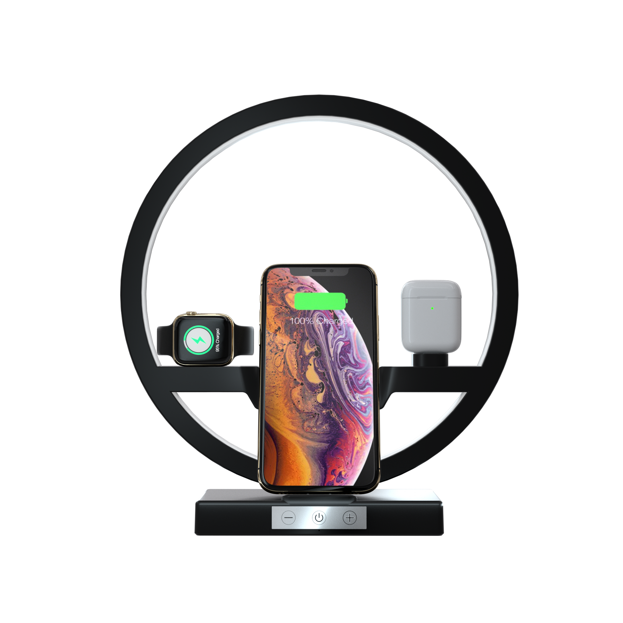 Зарядное устройство для сотовых телефонов AirPods/Apple Watch/iPhone 11/11 Pro/11 Pro Max, 30 Вт