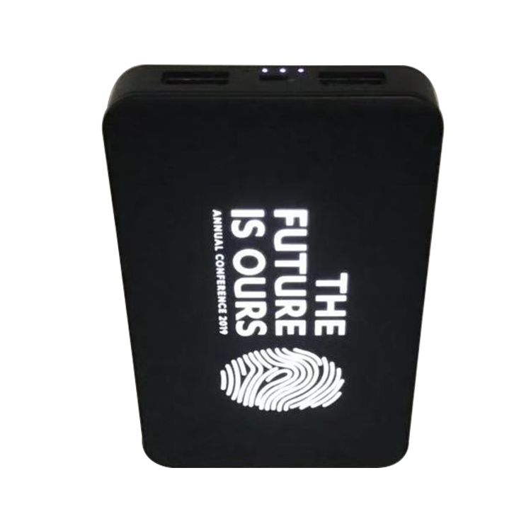 Горячие предложения 5000mAh LED light up logo custom power bank для рекламного подарка