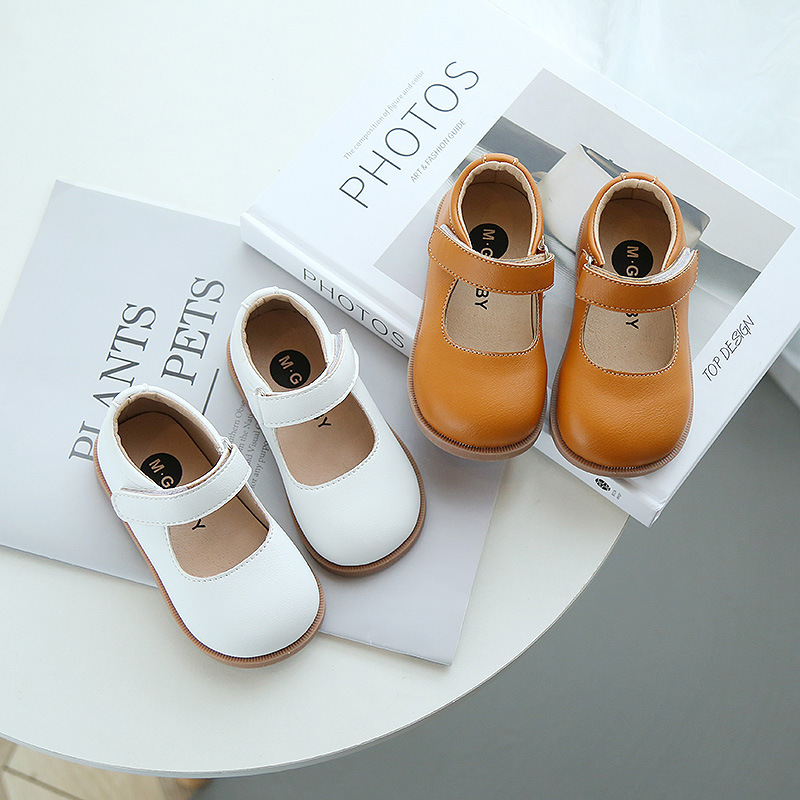 Preppy style children's small leather shoes children Korean style square head pumpnew children's shoes princess shoes for girls