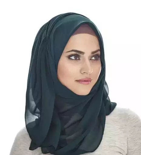 High Quality tudung Women shawl Malaysia Thick heavy chiffon Muslim Georgette Scarf Solid Plain Bubble Chiffon Hijab