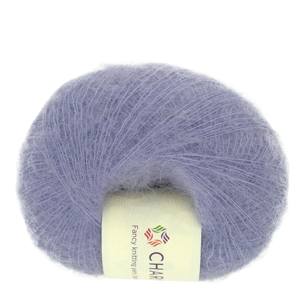 Charmkey pure colors 70% mohair 30% wool yarn smart wool knitting yarn