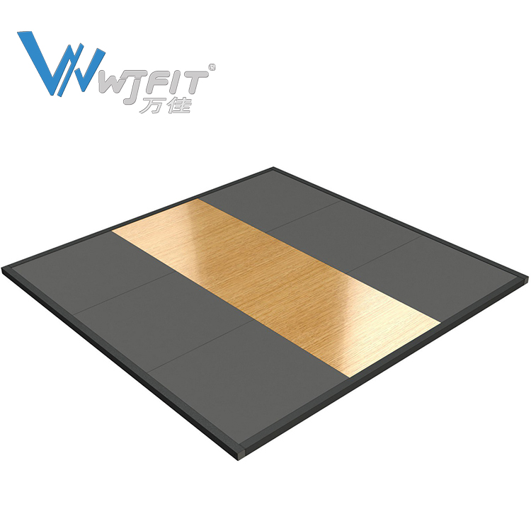 Commercial gym training weightlifting square platform to protect the ground