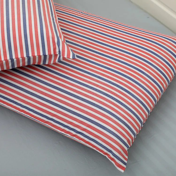 Wholesale striped dyed pillowcases cotton envelope pillowcases