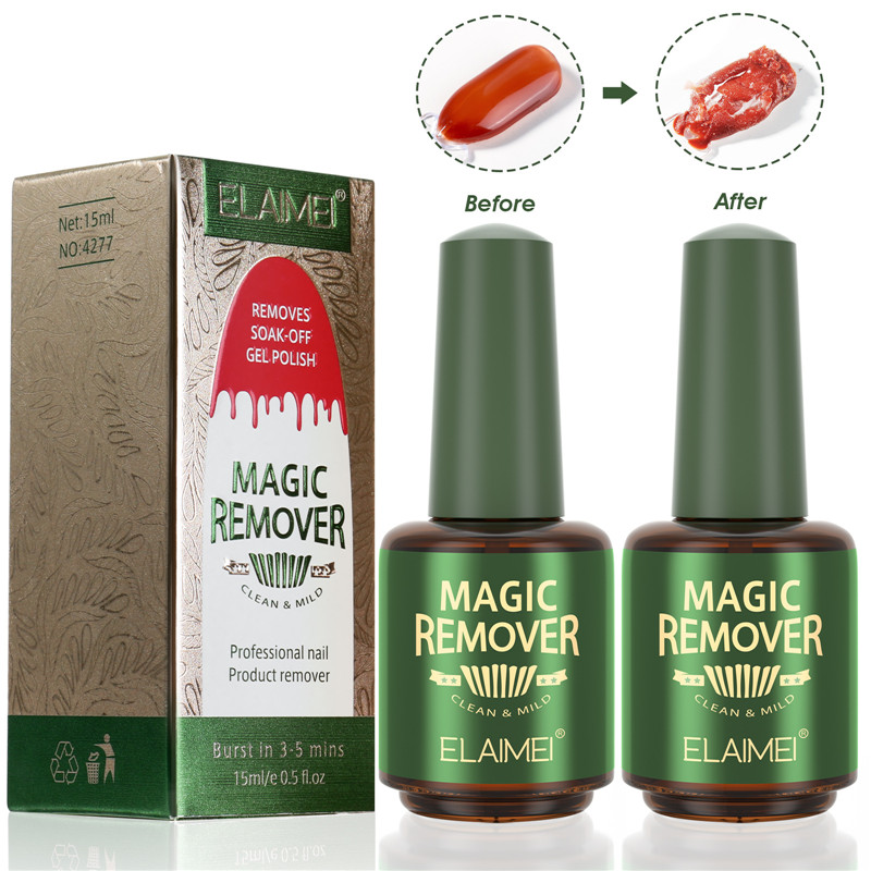 ELAIMEI 15ml Burst Nail Polish Remover Unloading Nail Glue Gel Acrylic Soak Off Clean Degreaser Nail Art Tool
