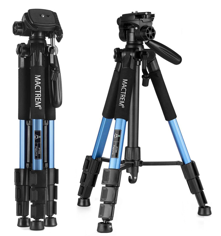 Hot Selling Cheap Mactrem Brand Wireless Control 55 Inch Professional Tripod For Both Phone And Camera Selfie Use Tripod