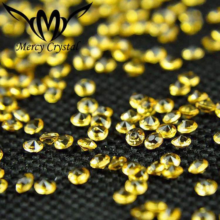 2mm 20000pcs Golden Yellow Acrylic Mini Diamond Wedding Confetti for Wedding Party Decorations