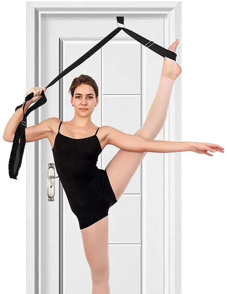 Leg Stretcher Leg Flexibility Door Stretcher Strap for Ballet Cheer Gymnastics Taekwondo Dancers with Bag&Instruction