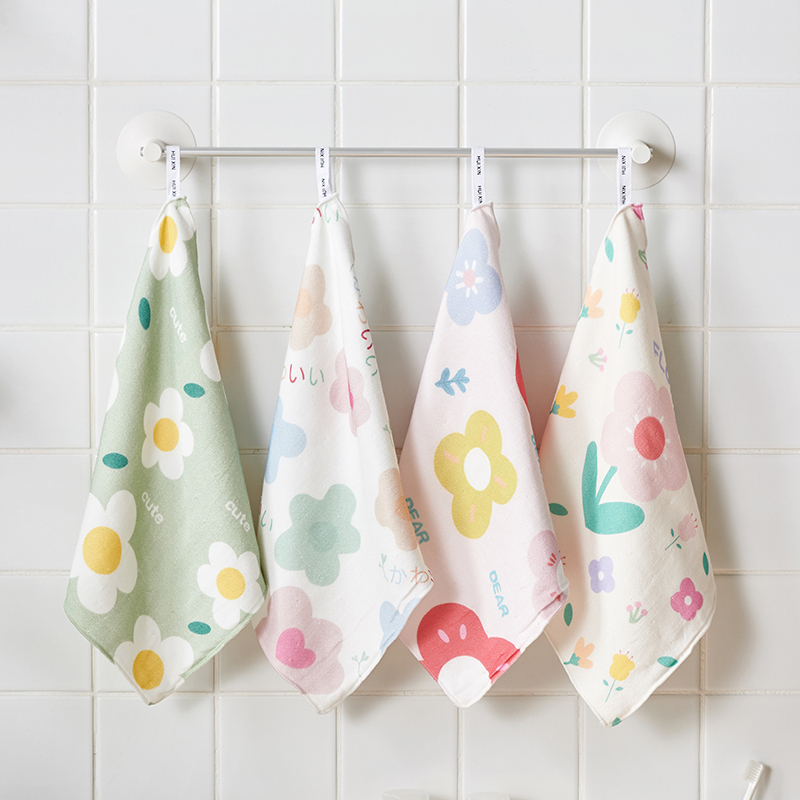 Cute Cotton Cleaning Cloths Kitchen Table Dish Dry Wip Clothes Household Rags 1817