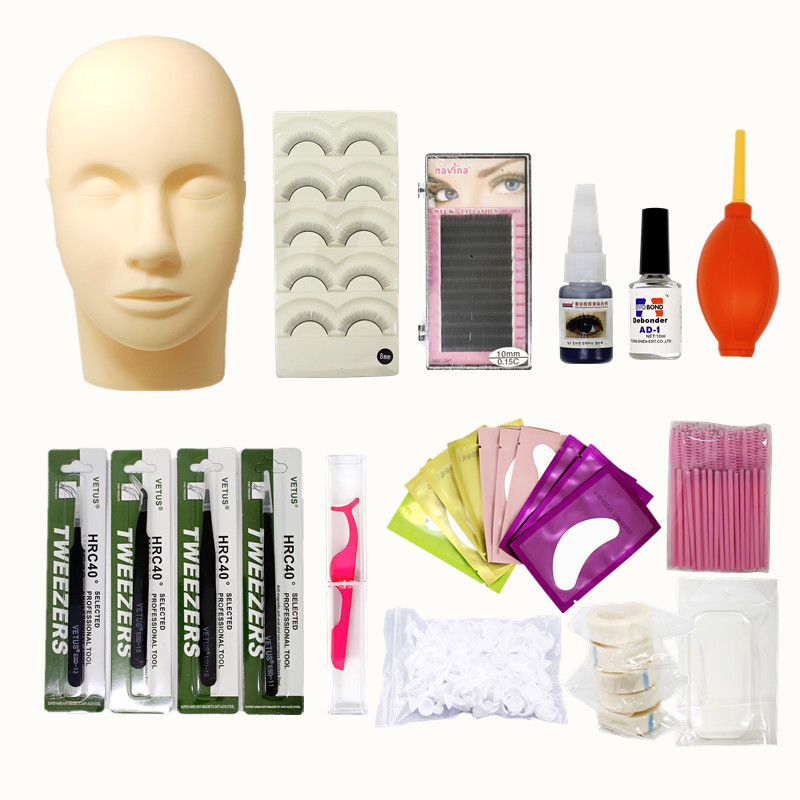 Mikiwi Eyelashes Professional Eyelashes Extensions Tools Accessories Training Starter Kits Sets Box