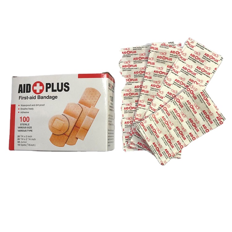 Spot Wholesale Protective Medical Breathable Wound Adhesive First Aid Wound Plaster Band Aid Box Band-aid Flex Fabric