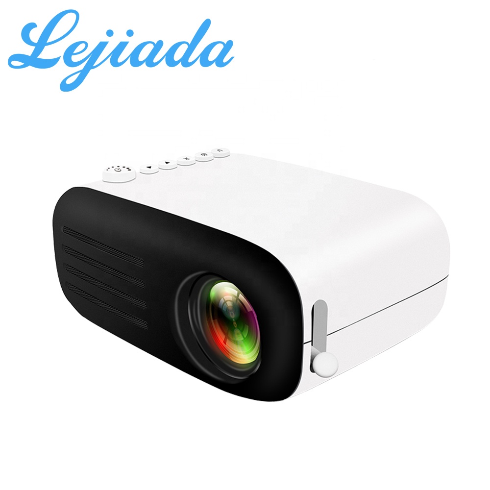 Lejiada YG200 светодиодный мини-проектор для детей 600 люмен поддержка 1080P USB часы телефон портативный домашний кинотеатр медиаплеер