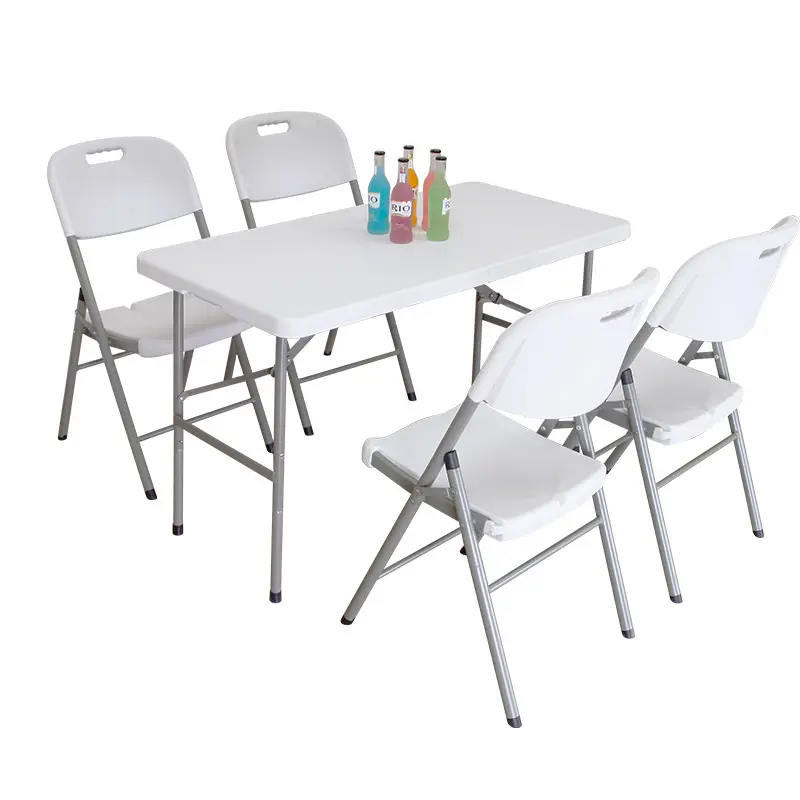 Outdoor Folding Chair For Garden Simple Plastic Rectangular Table Portable Foldable Out-door Plastic Chairs-Y01A