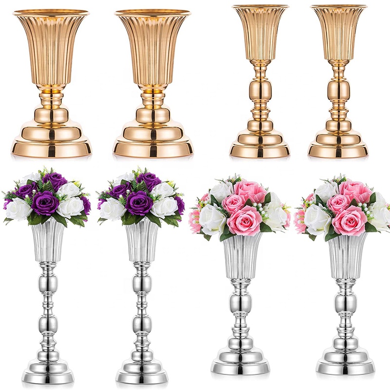 Exquisite Vase vintage metal table vase home decor tall centerpiece versatile gold vases