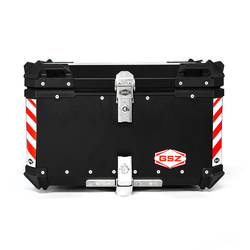65L Silver large motorcycle delivery box bike waterproof top case aluminum alloy motorcycle accessories part tail boxes