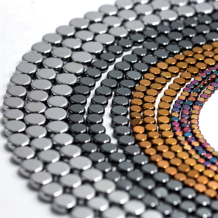 Wholesale silver plated dish 10mm hematite spacer beads