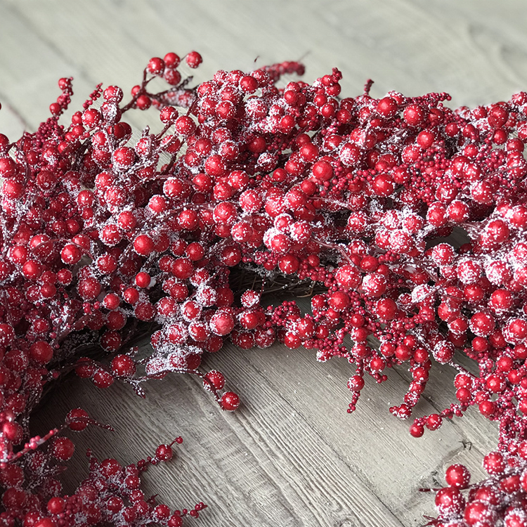 Оптовая продажа, рождественские венки Red Berry для входной двери, зеленая стена