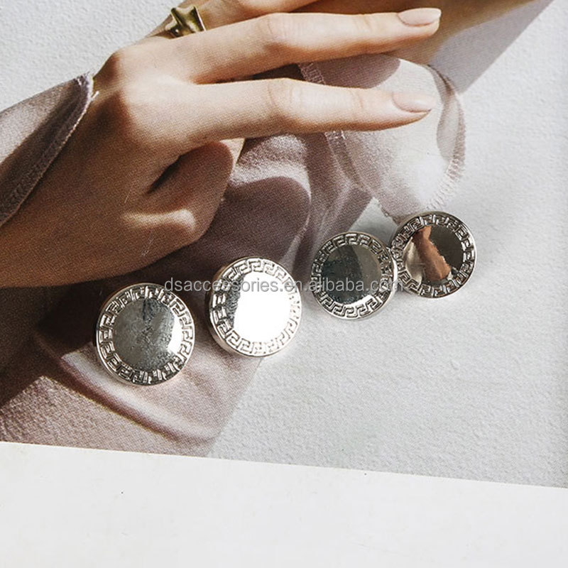 New garment accessories alloy coat high fashion decorative down jacket wool coat snap buttons