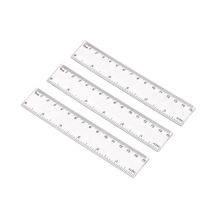 Copllent 15cm Plastic Ruler Advertising Ruler Transparent Student Drawing Ruler
