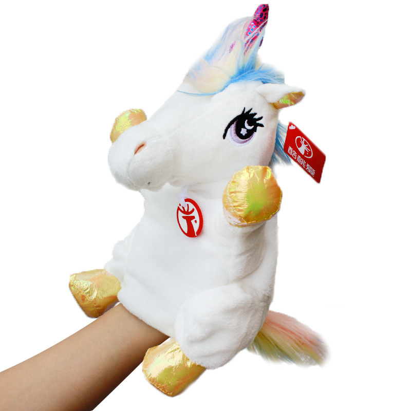 Стоковый Лот зверей единорогов; handdoll оптом детский обучения производительности плюшевые игрушки ручной кукла марионетка