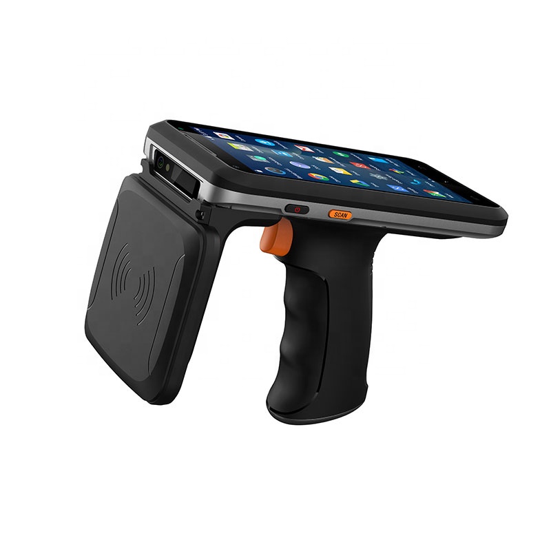 NFC UHF RFID считыватель штрих-кода лазерный сканер портативный Прочный Android 8,1 машины на основе мобильного кпк для Логистического Склада