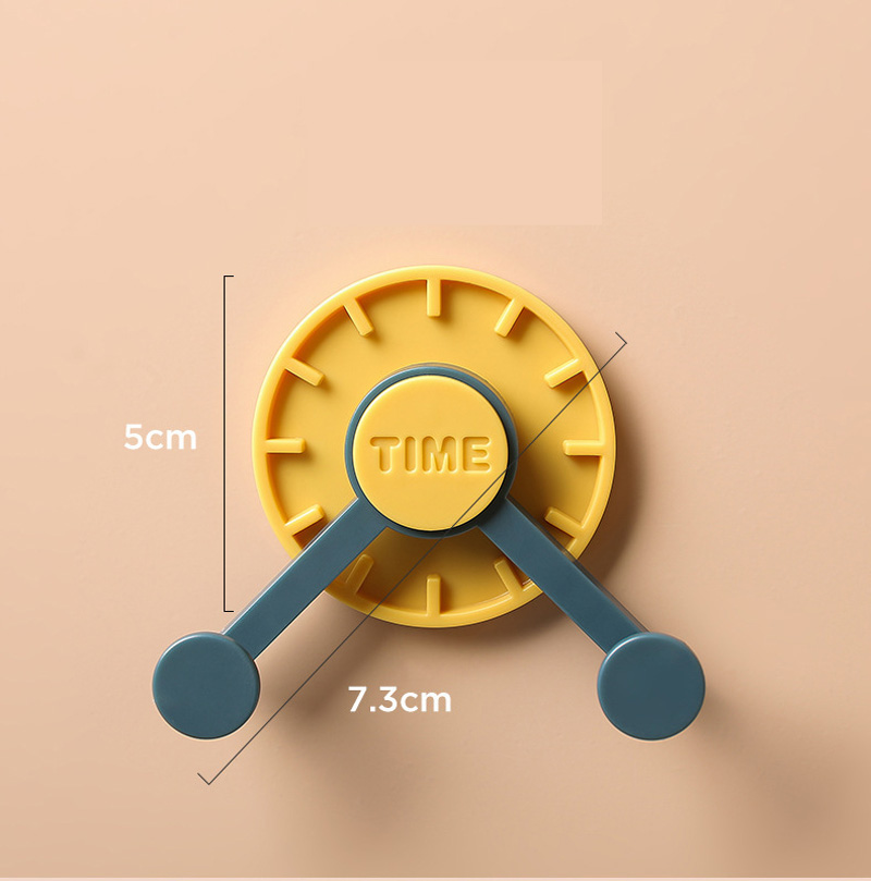 Creative clock hook rotatable kitchen multifunctional sticky hook punch-free storage rack door hook