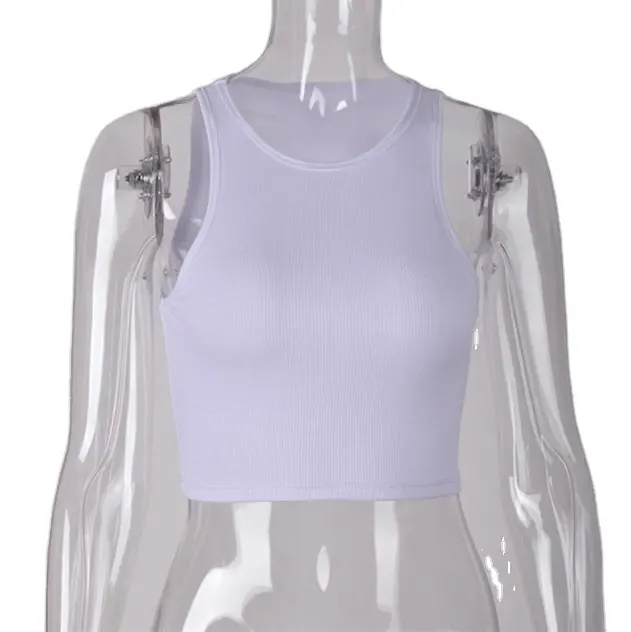 High quality 100% cotton OEM design custom print gym tank top women silk screen print solid blank vest women's tank tops